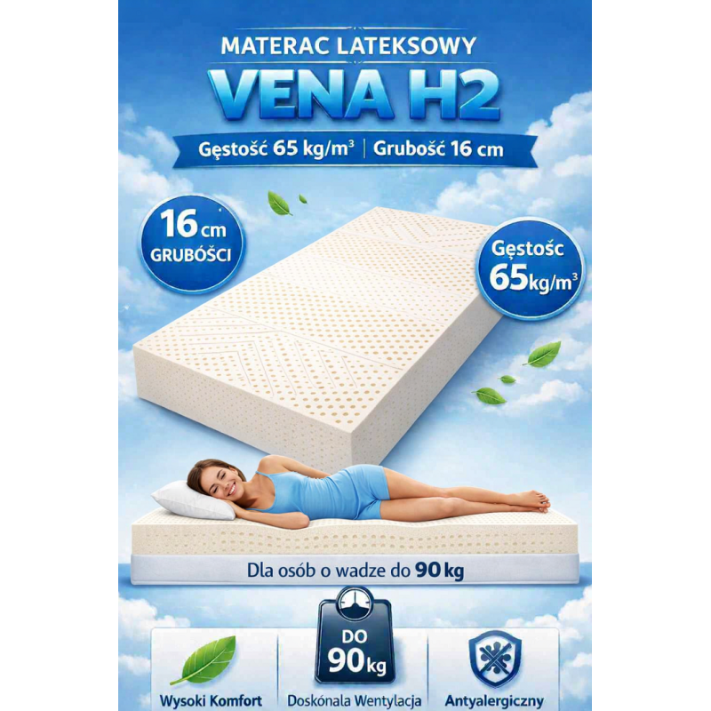 MATERAC LATEKSOWY VENA PLUS - H2