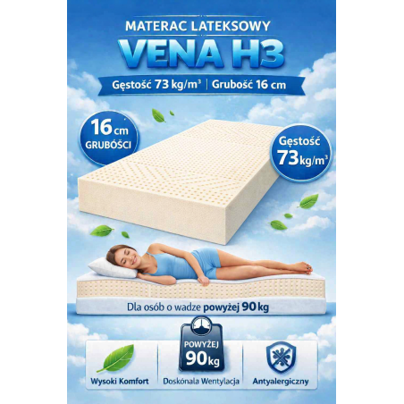 MATERAC LATEKSOWY VENA PLUS - H3