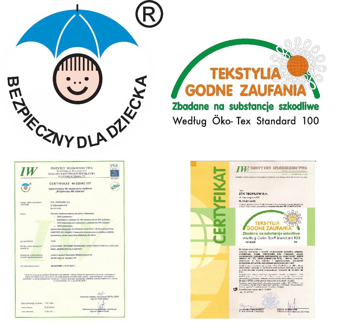 certyfikaty materaca lateksowego REIKO
